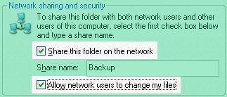 Share this folder on the network