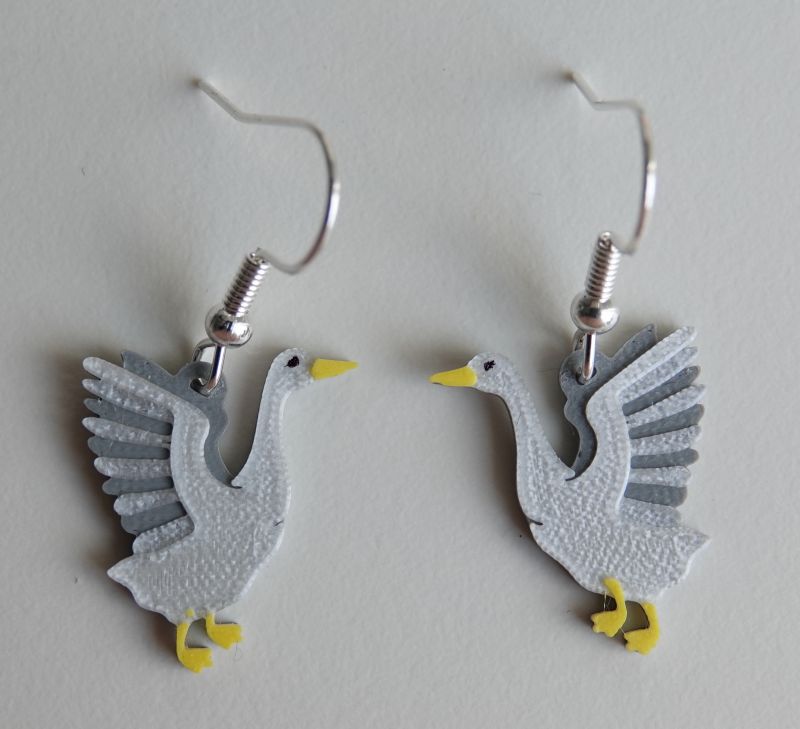 Goose earrings